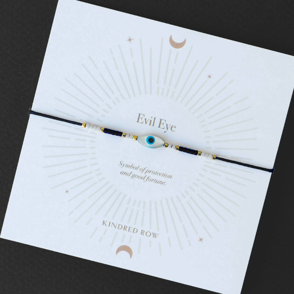 Kindred Row Evil Eye Cord Bracelet, Black