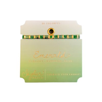 Emerald Beaded Tila Bracelet