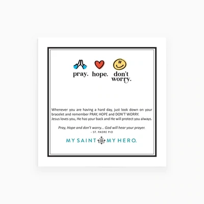 MSMH Pray. Hope. Don't Worry. Bracelet for Kids (Denim/Rainbow)