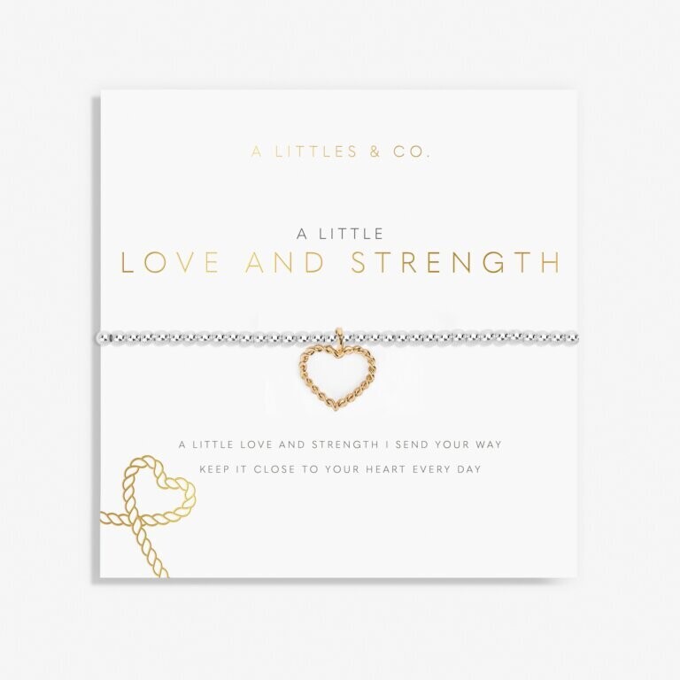 A Little 'Love and Strength' Bracelet (Two-tone)
