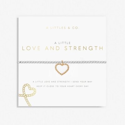 A Little 'Love and Strength' Bracelet (Two-tone)