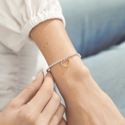 A Little 'Love and Strength' Bracelet (Two-tone)