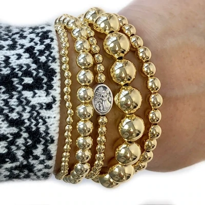 Subliminal Saint Padre Pio Bracelet, Silver