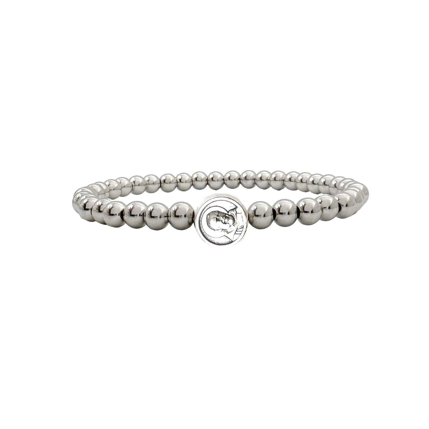 Subliminal Saint Padre Pio Bracelet, Silver