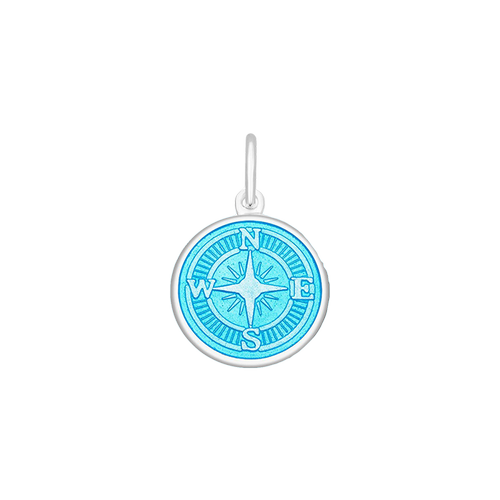 LOLA Compass Pendant, Light Blue/Small