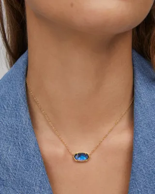 Kendra Scott Elisa Necklace, Gold/Navy Abalone