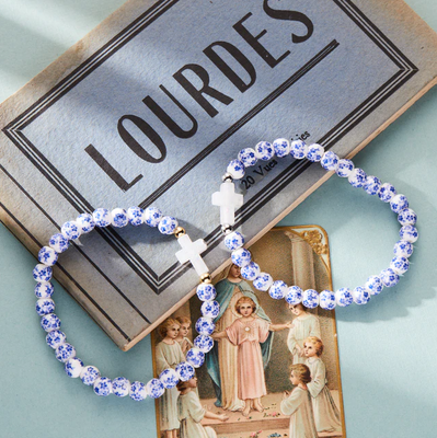 Holy Water Porcelain Cross Bracelet