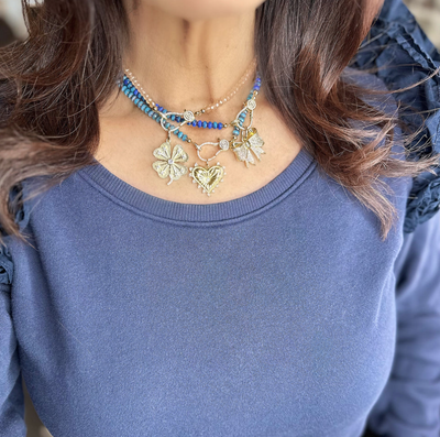 Harper Crystal Necklace, Lavender