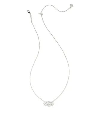Kendra Scott Lindy Rae Necklace, Silver/Clear Crystal