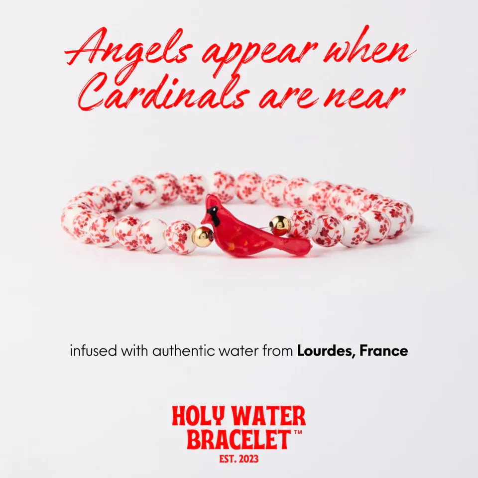 Holy Water Porcelain Cardinal Bracelet