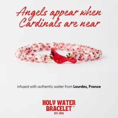Holy Water Porcelain Cardinal Bracelet