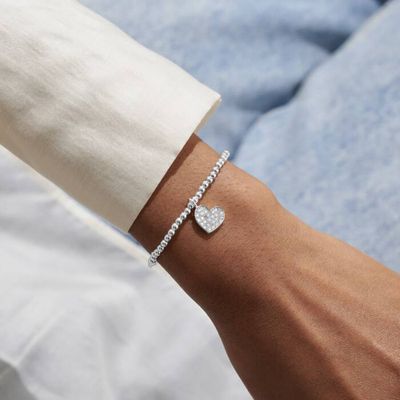 A Little Confetti 'Thank You' Bracelet, Silver