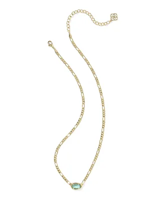 Kendra Scott Elisa Figaro Necklace, Gold/Deep Aqua Illusion