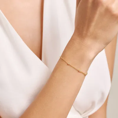 Bezel Station Bolo Bracelet with Lab-Created Diamonds, Gold