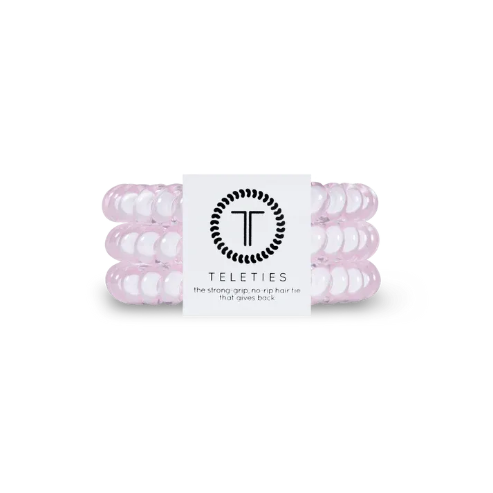 Teleties SMALL Hair Ties, Rose Water Pink
