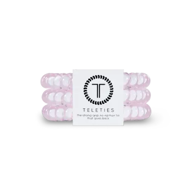 Teleties SMALL Hair Ties, Rose Water Pink