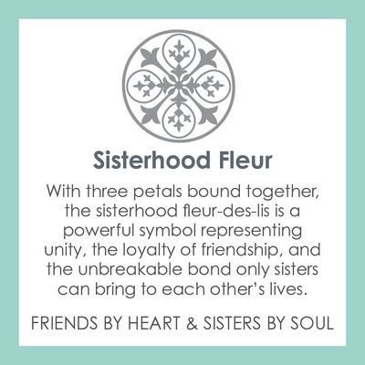 LOLA Small Sisterhood Fleur Pendant, Gold/Indigo