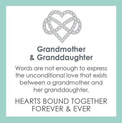 LOLA Grandmother &amp; Granddaughter Pendant, All Gold/White/Small
