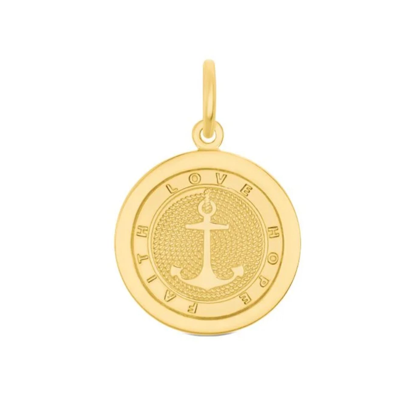 LOLA Anchor Pendant, All Gold/Medium
