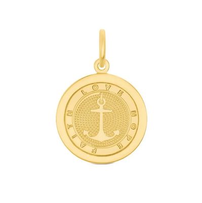 LOLA Anchor Pendant, All Gold/Medium