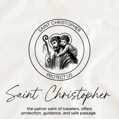Holy Water Men's Saint Christopher Bracelet in Tiger's Eye