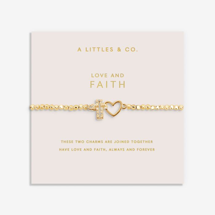 A Little 'Love and Faith' Bracelet, Gold