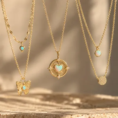 Kamaria Radiant Opal Heart Necklace