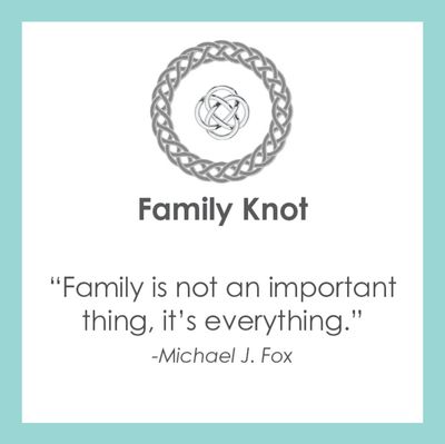 LOLA Family Knot Pendant, All Gold/Seafoam/Small