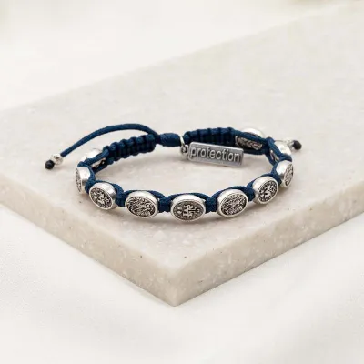 MSMH Archangel Michael Protection Bracelet, Navy