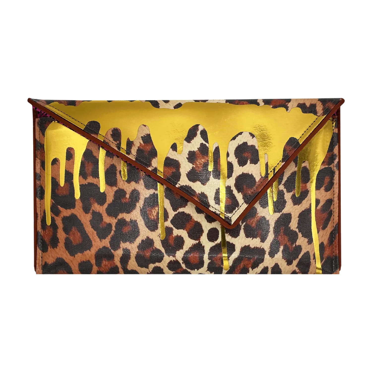 Kent Stetson Glam Leopard Crossbody Clutch