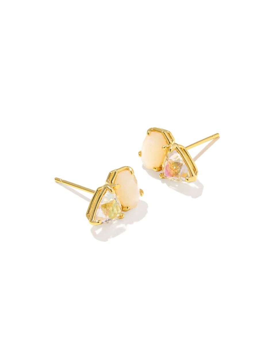Kendra Scott Tatum Stud Earrings, Gold/Neutral Mix