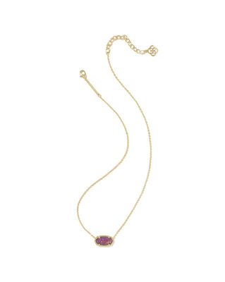 Kendra Scott Elisa Necklace, Gold/Dark Lavender Lab Grown Opal