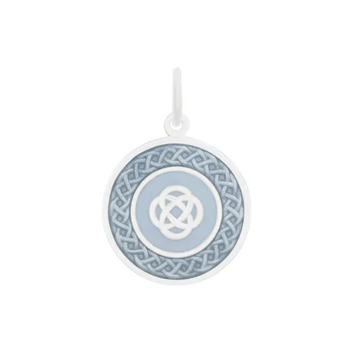 LOLA Family Knot Pendant, Silver/Pale Gray/Small