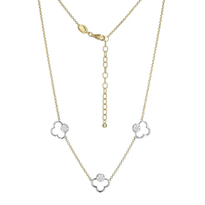 Charles Garnier Triple Clover Necklace, Two-Tone