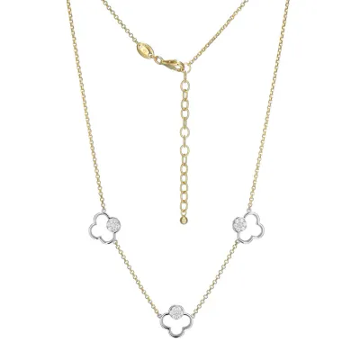 Charles Garnier Triple Clover Necklace, Two-Tone