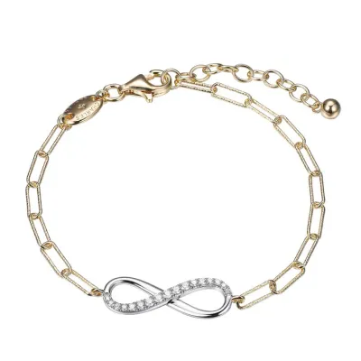 Charles Garnier Paperclip Collection Clover Bracelet, Gold