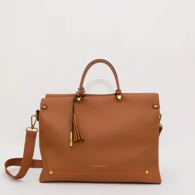 Vienna Small Carry-On Tote, Cognac