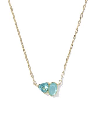 Kendra Scott Tatum Necklace, Gold/Blue Mix