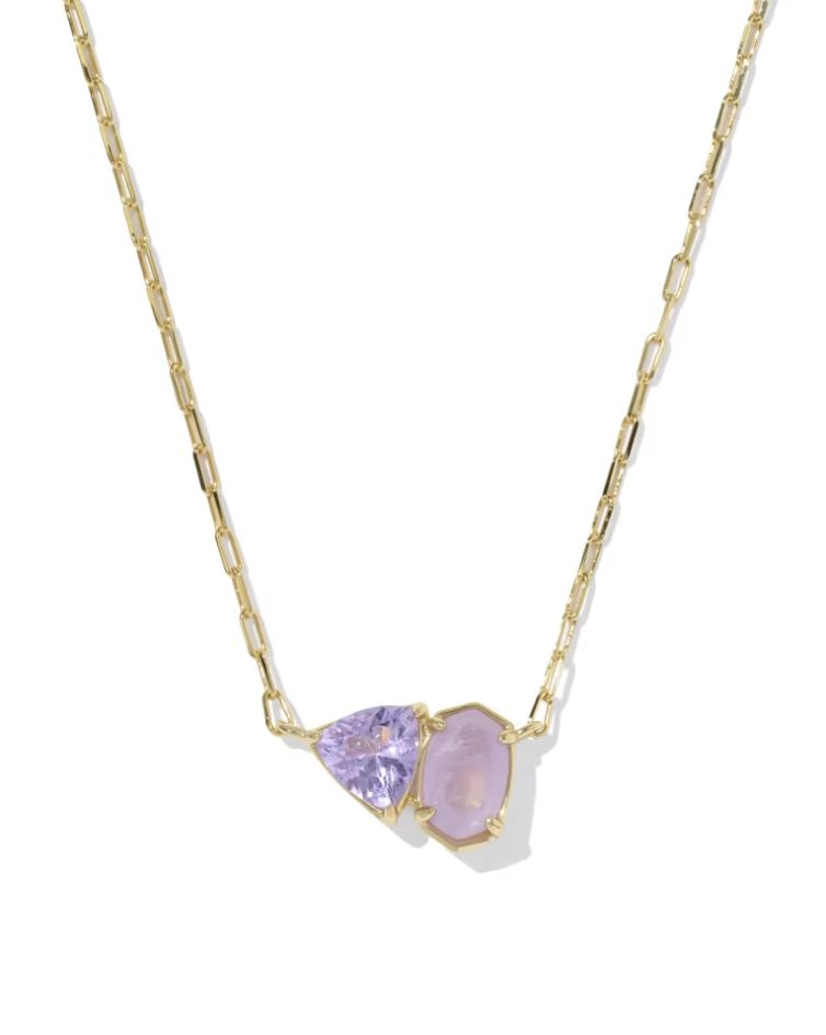 Kendra Scott Tatum Necklace, Gold/Purple Mix
