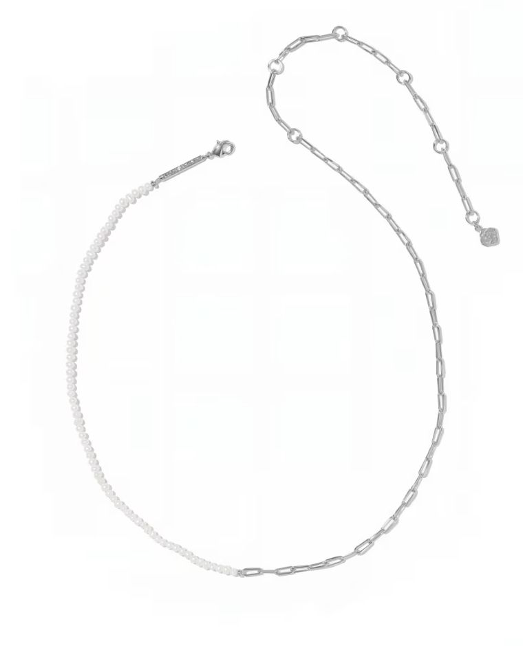 Kendra Scott Markie Half Chain Necklace, Silver