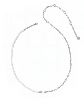 Kendra Scott Markie Half Chain Necklace, Silver