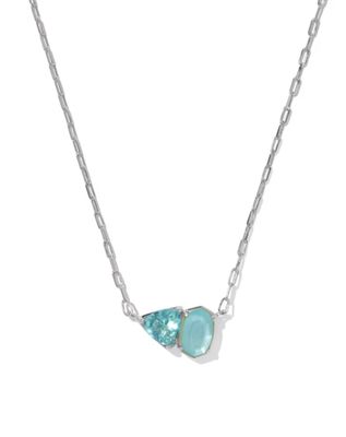 Kendra Scott Tatum Necklace, Silver/Blue Mix