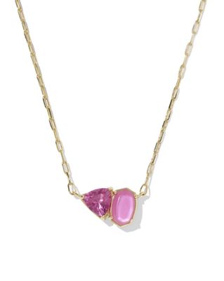 Kendra Scott Tatum Necklace, Gold/Azalea Pink Mix