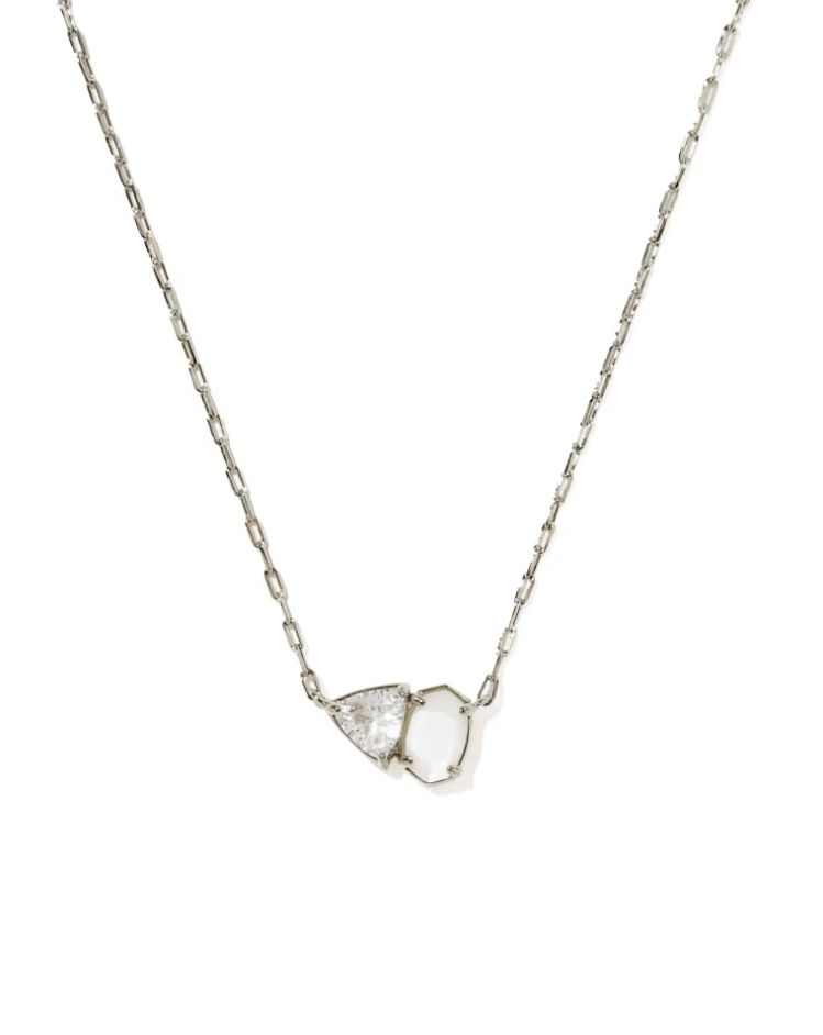 Kendra Scott Tatum Necklace, Silver/Neutral Mix