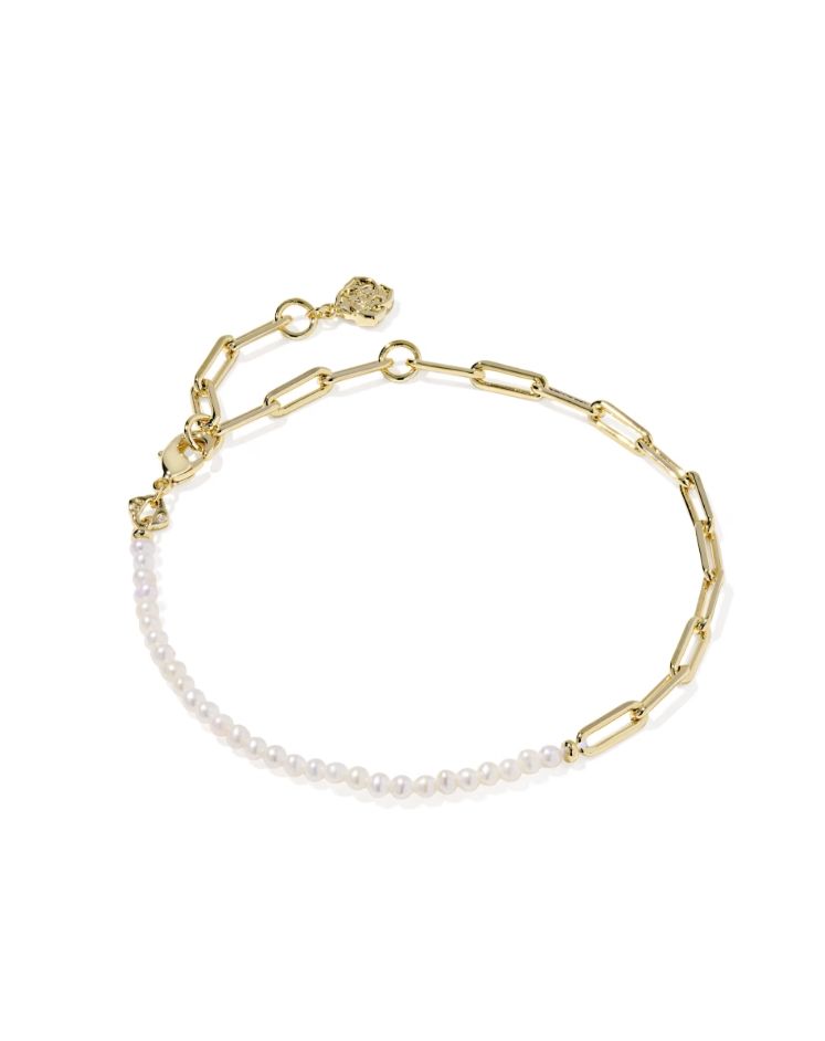 Kendra Scott Markie Half Chain Bracelet, Gold