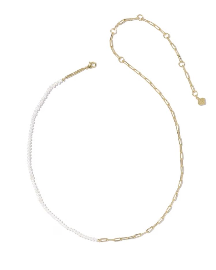 Kendra Scott Markie Half Chain Necklace, Gold