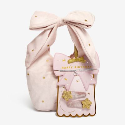 A Little 'Happy Birthday' Kid's Bracelet and Bow Bag Gift Set