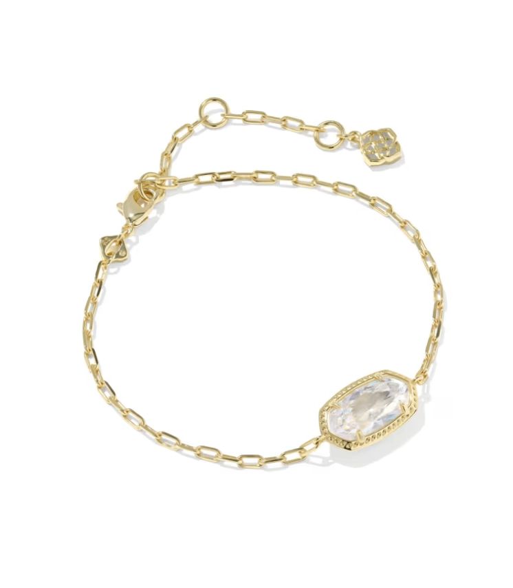 Kendra Scott Elaina Luxe Chain Bracelet, Gold/White CZ