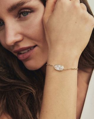 Kendra Scott Elaina Luxe Chain Bracelet, Gold/White CZ