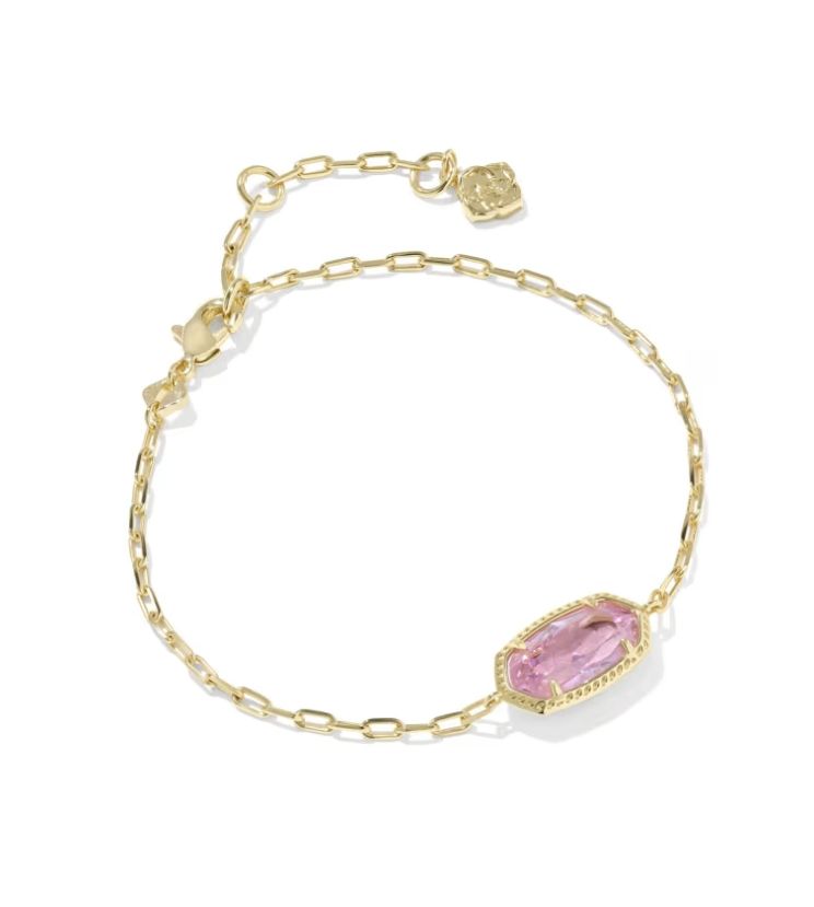 Kendra Scott Elaina Luxe Chain Bracelet, Gold/Light Pink CZ